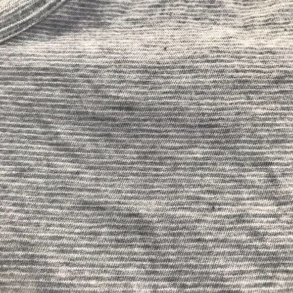 Theory MENS Gaskell Gray White pinstripe Short sleeve V Neck T-shirt XL - Picture 3 of 4